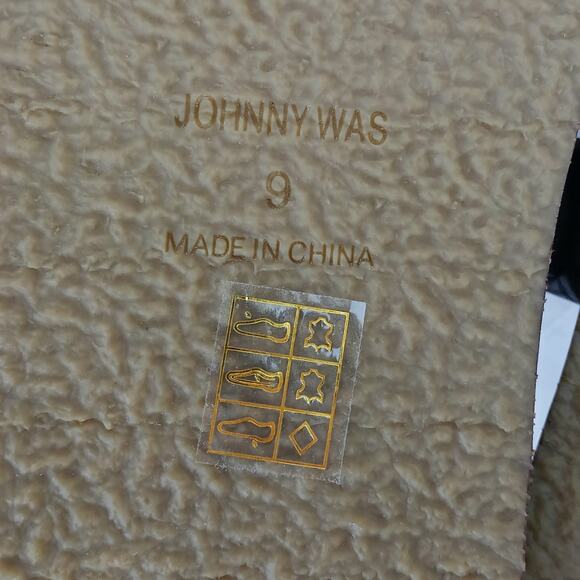 Johnny Was SZ 9 Double Band Sandal Floral Leather NEW $258 - Picture 9 of 10